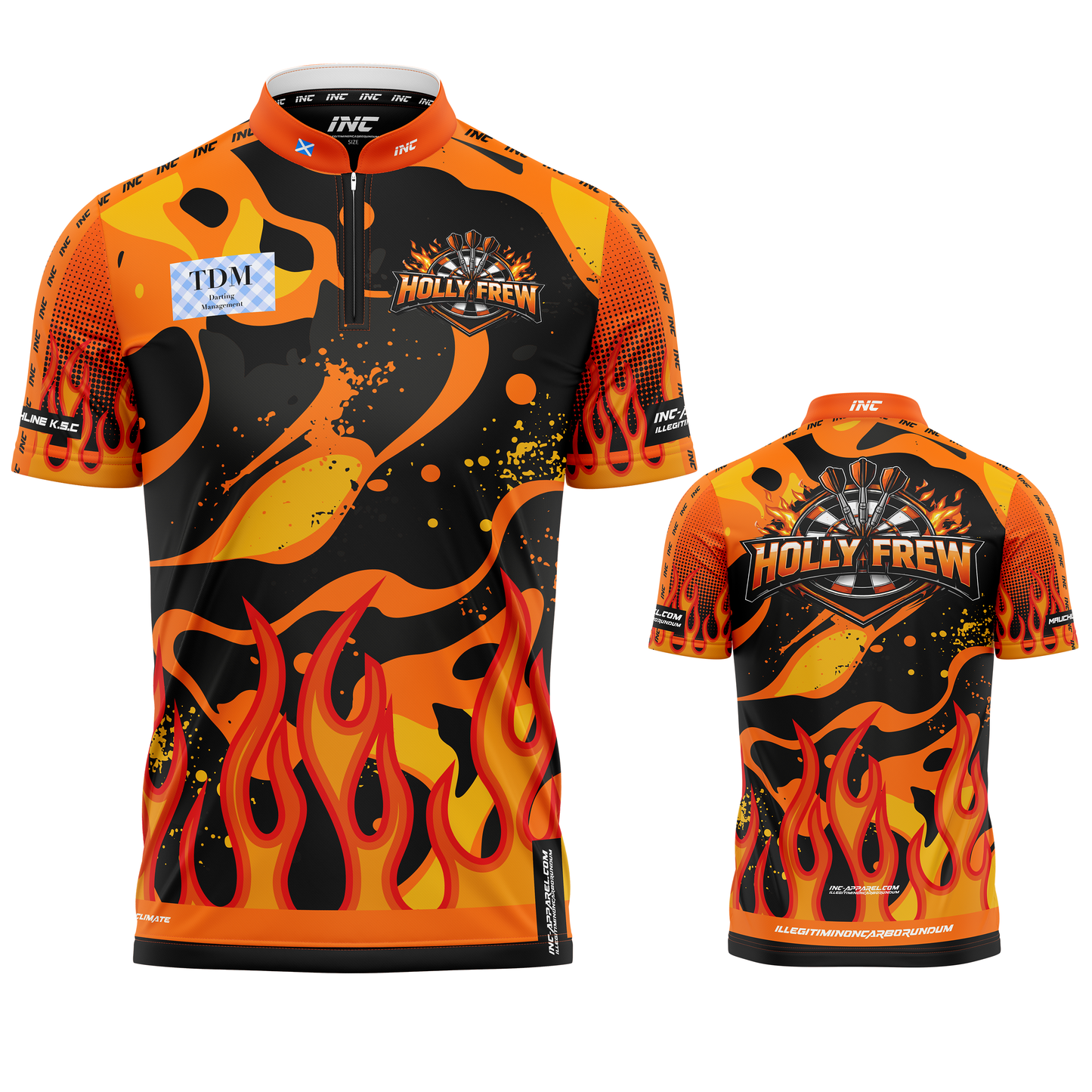 Official Holly Frew Darts Shirt from INC-APPAREL – performance darts shirt with signature Holly Frew design.