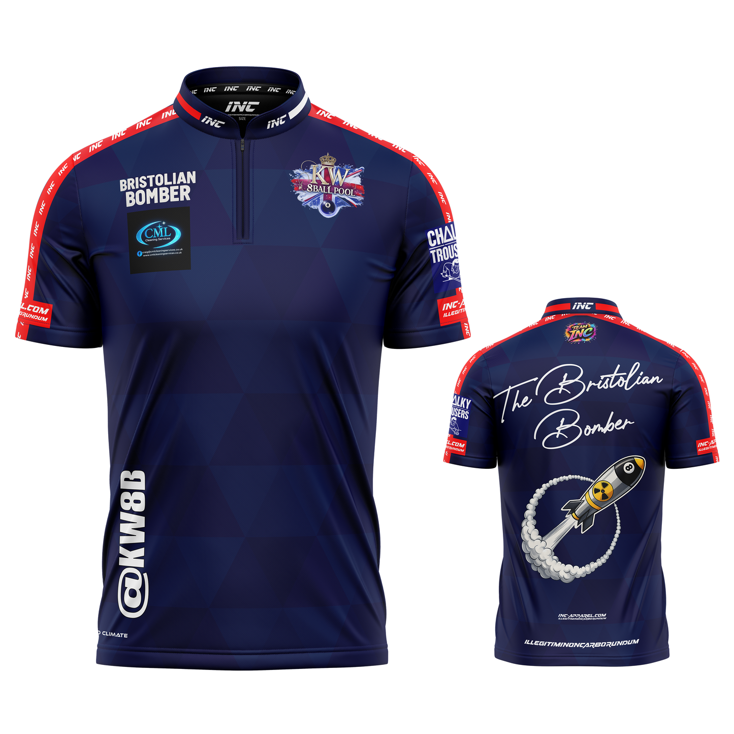 Official Kurt Weaver performance pool shirt from INC-APPAREL