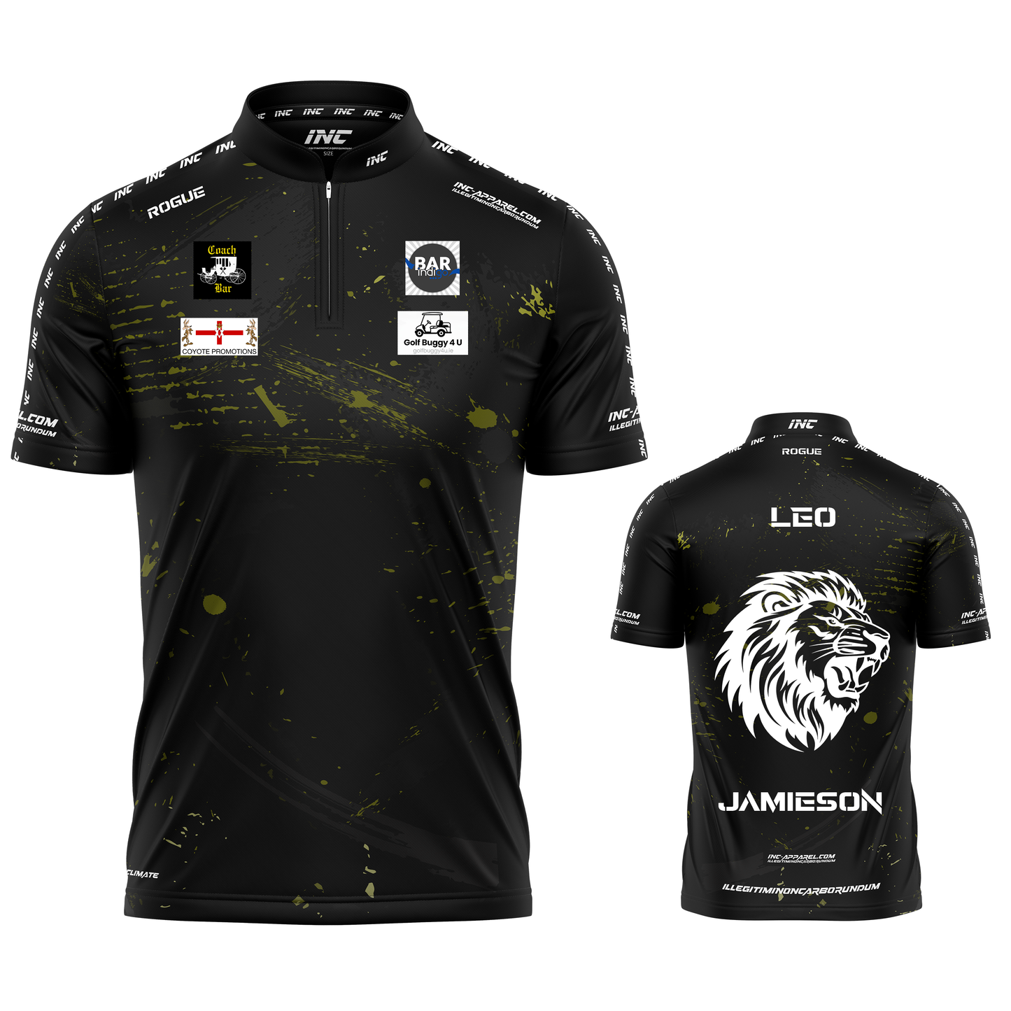 Official Leo Jamieson Darts Shirt from INC-APPAREL – performance darts shirt with signature Leo Jamieson design.