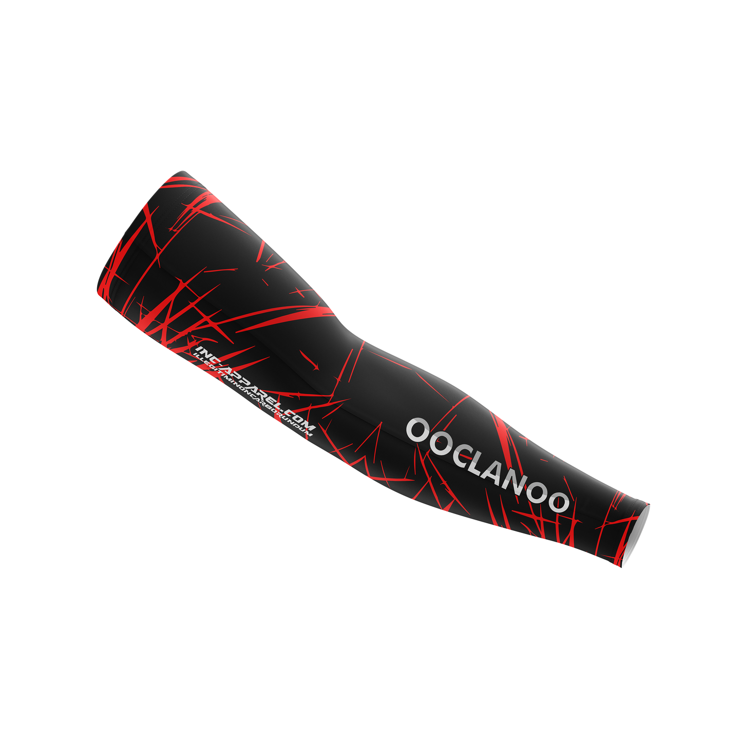 Official OOCLANOO Red Darts Sleeve from INC-APPAREL – performance compression sleeve with official OOCLANOO branding.