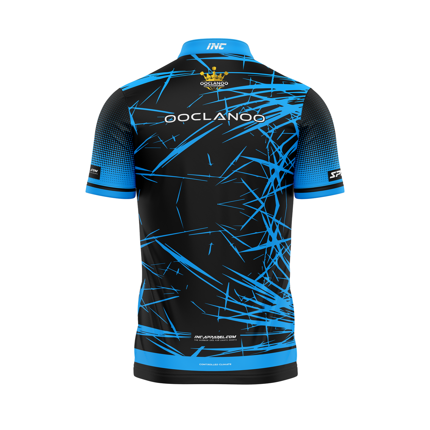 Ooclanoo Pro1 Darts Shirt - Caeruleus – Back View | INC-APPAREL