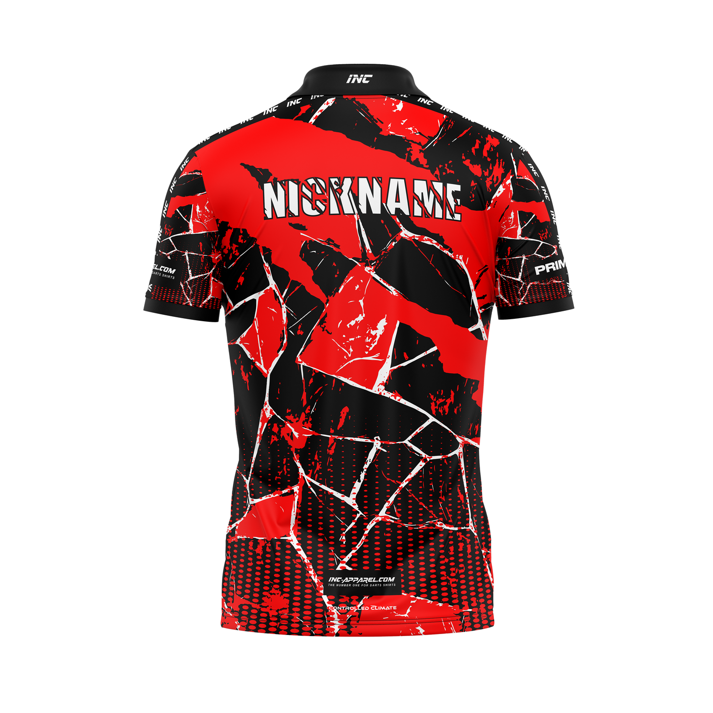 Primal Ruber Darts Zip Polo Shirt – Back View | INC-APPAREL