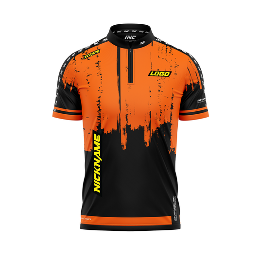 Scrape Aurantius Pro1 Darts Shirt – Front View | INC-APPAREL