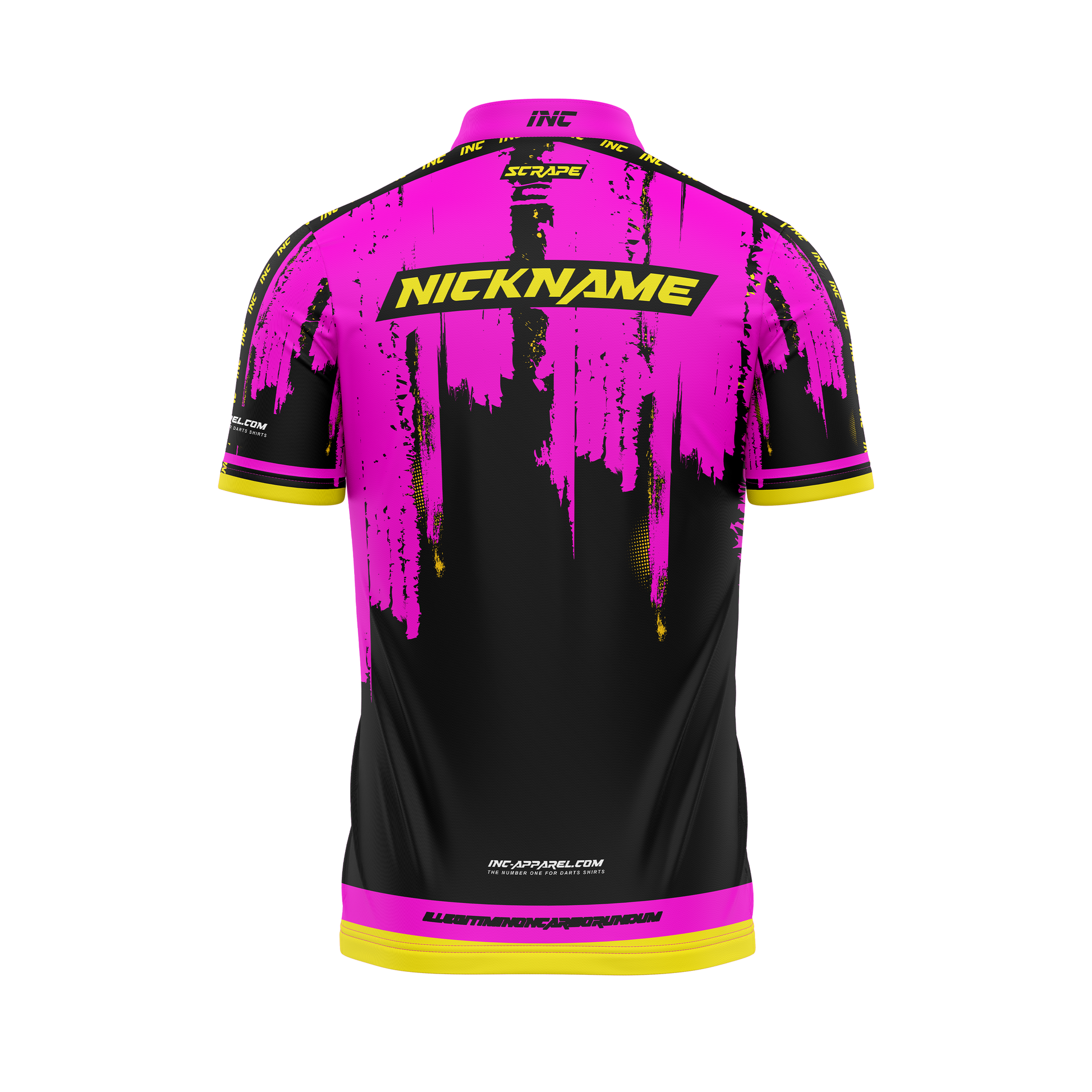 Scrape Cassius Pro1 Darts Shirt – Back View | INC-APPAREL