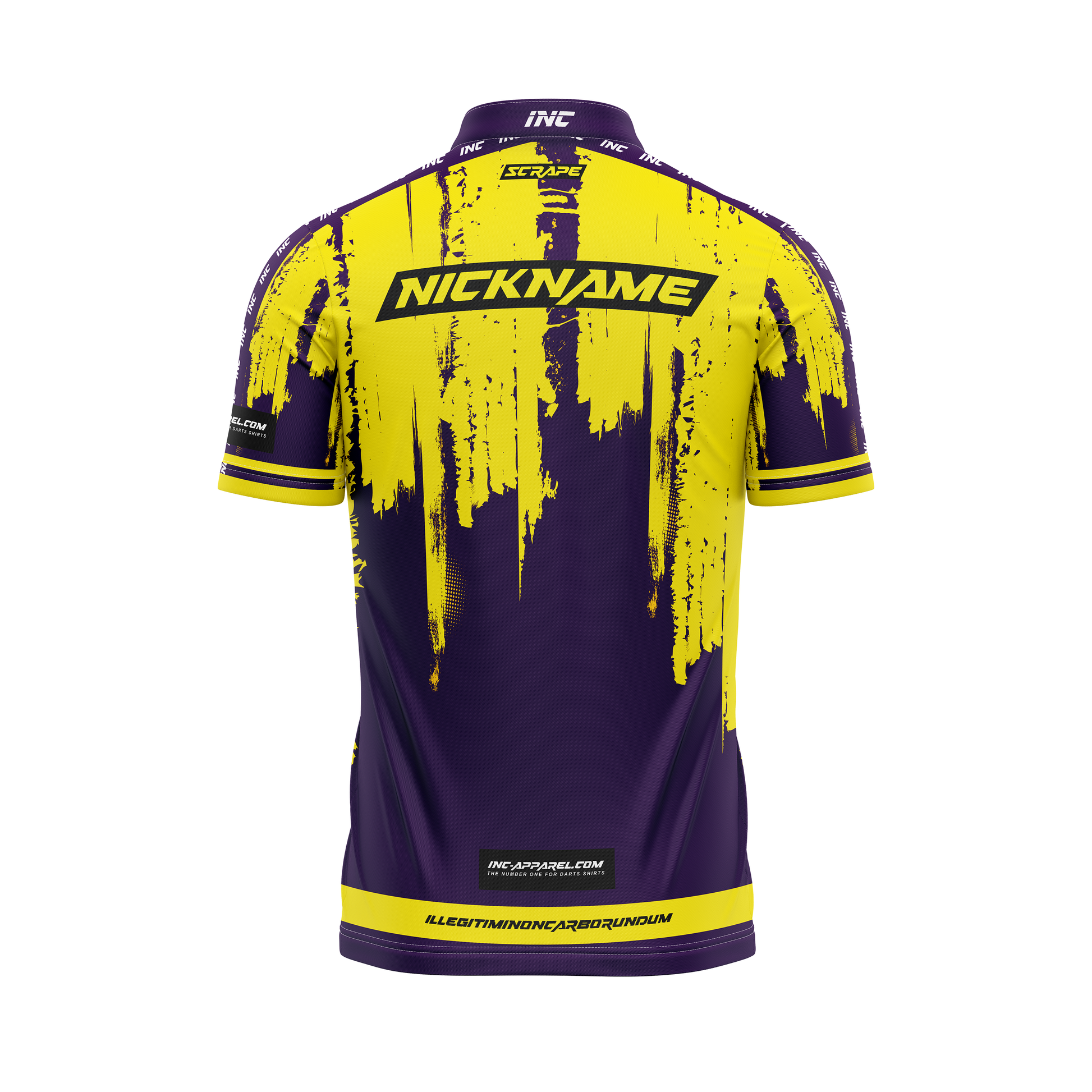 Scrape Decimus Pro1 Darts Shirt – Back View | INC-APPAREL
