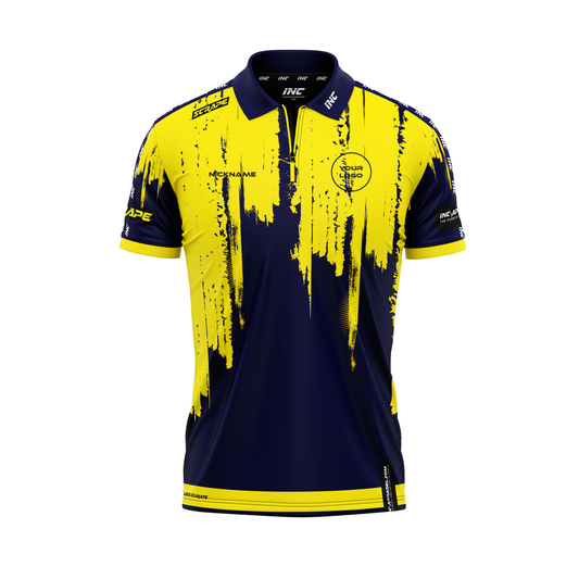 Scrape Maximus Darts Zip Polo Shirt – Front View | INC-APPAREL