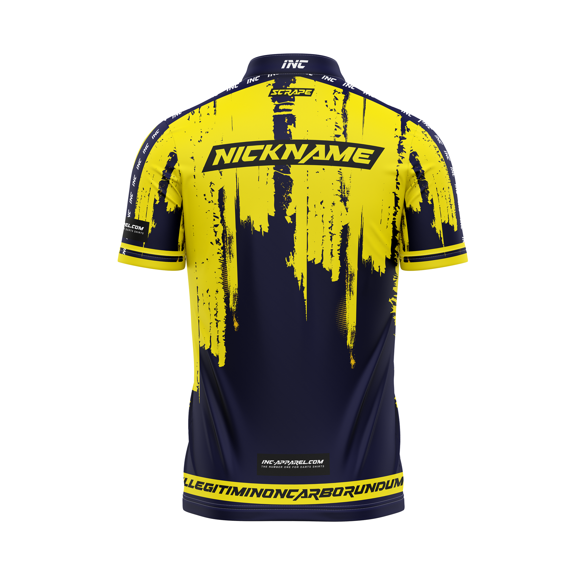 Scrape Maximus Pro1 Darts Shirt – Back View | INC-APPAREL