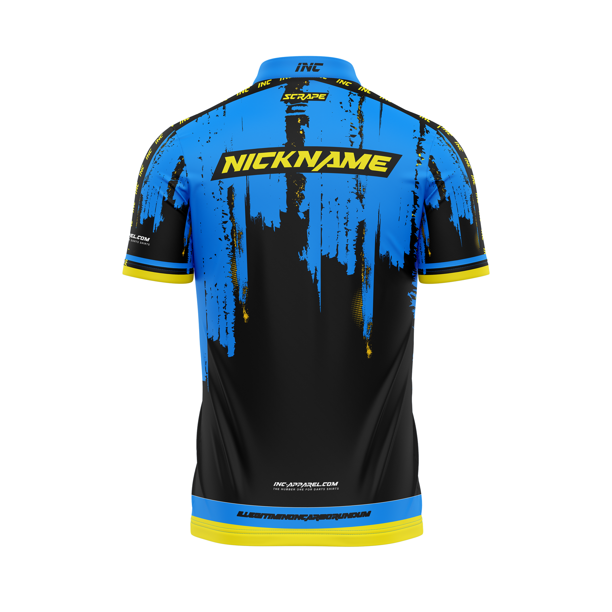 Scrape Nero Pro1 Darts Shirt – Back View | INC-APPAREL