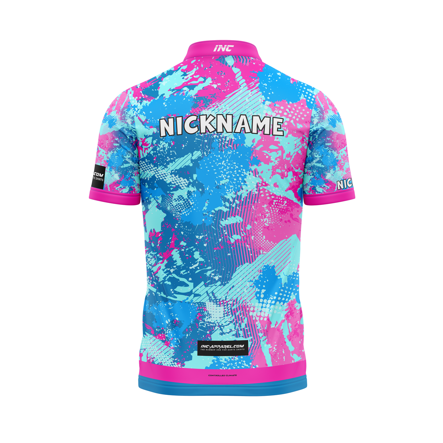 Sparsio Pro1 Darts Shirt – Back View with Streamlined Fit and Customisation Area | INC-APPAREL