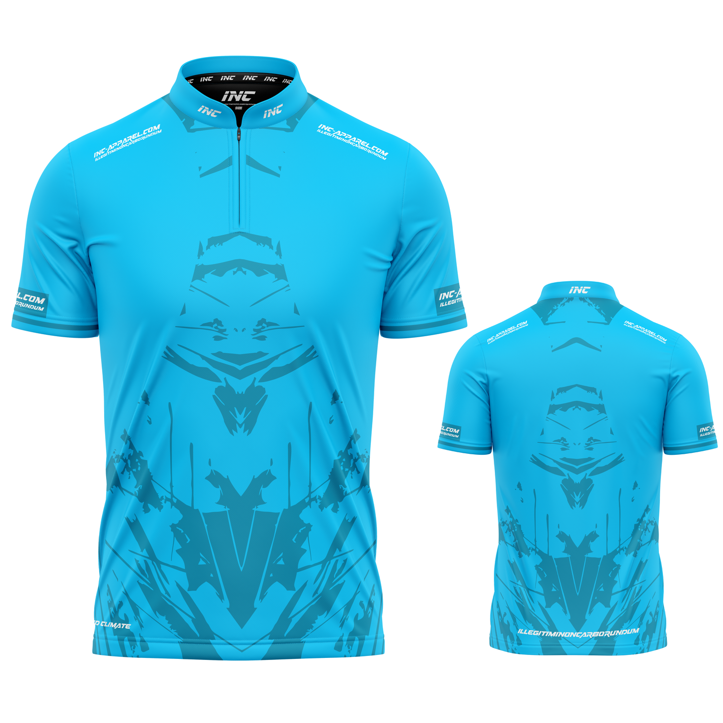 Subtilis Blue Darts/Pool Shirt from INC-APPAREL – precision performance shirt for darts and pool players.