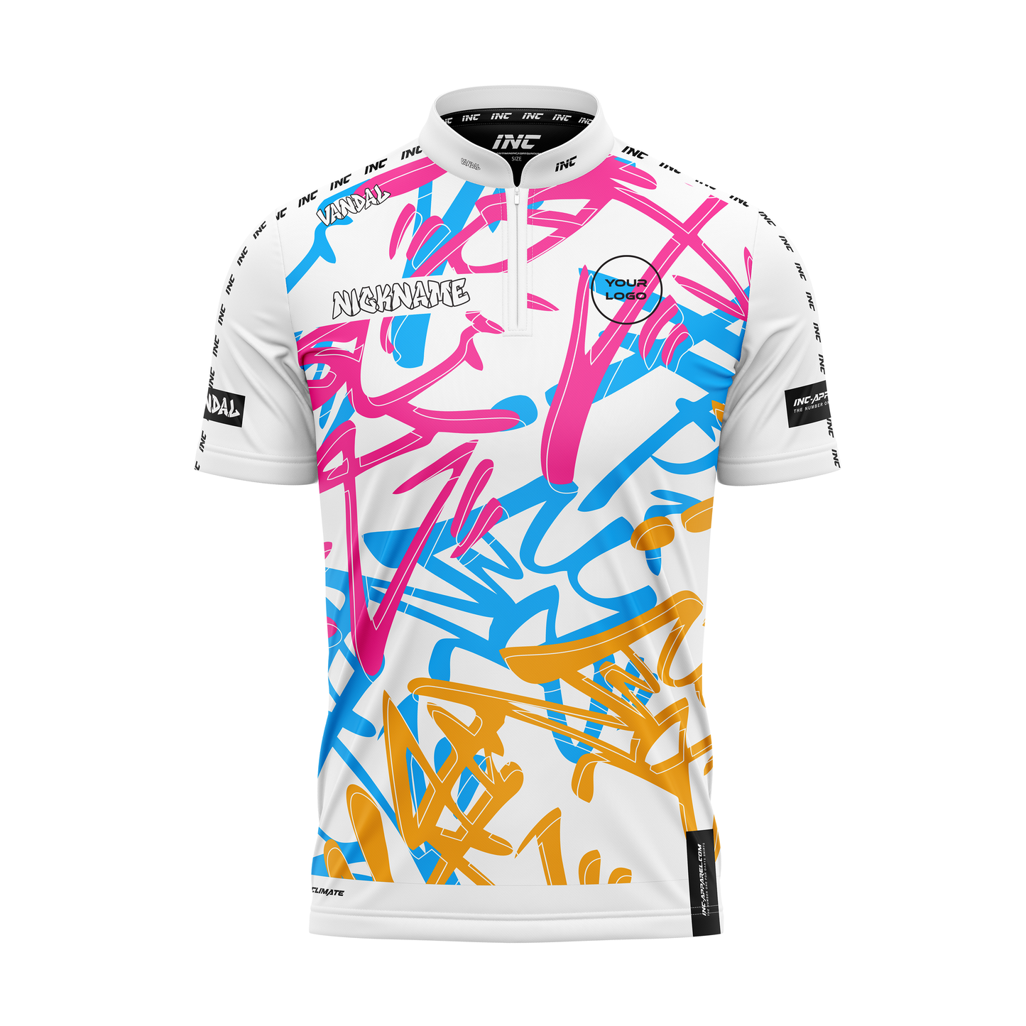 Vandal Albus Pro1 Darts Shirt – Front View | INC-APPAREL