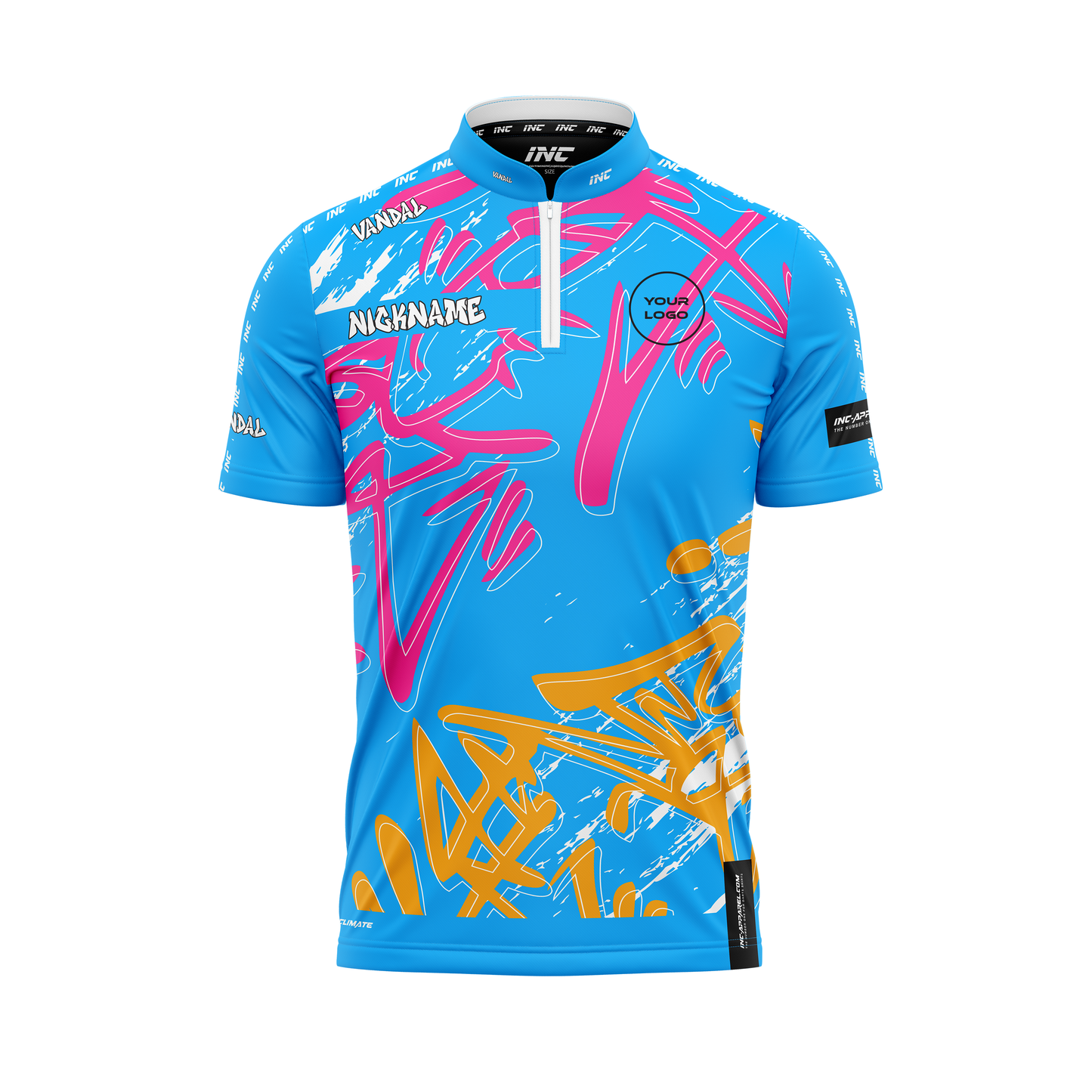 Vandal Caeruleus Pro1 Darts Shirt – Front View | INC-APPAREL