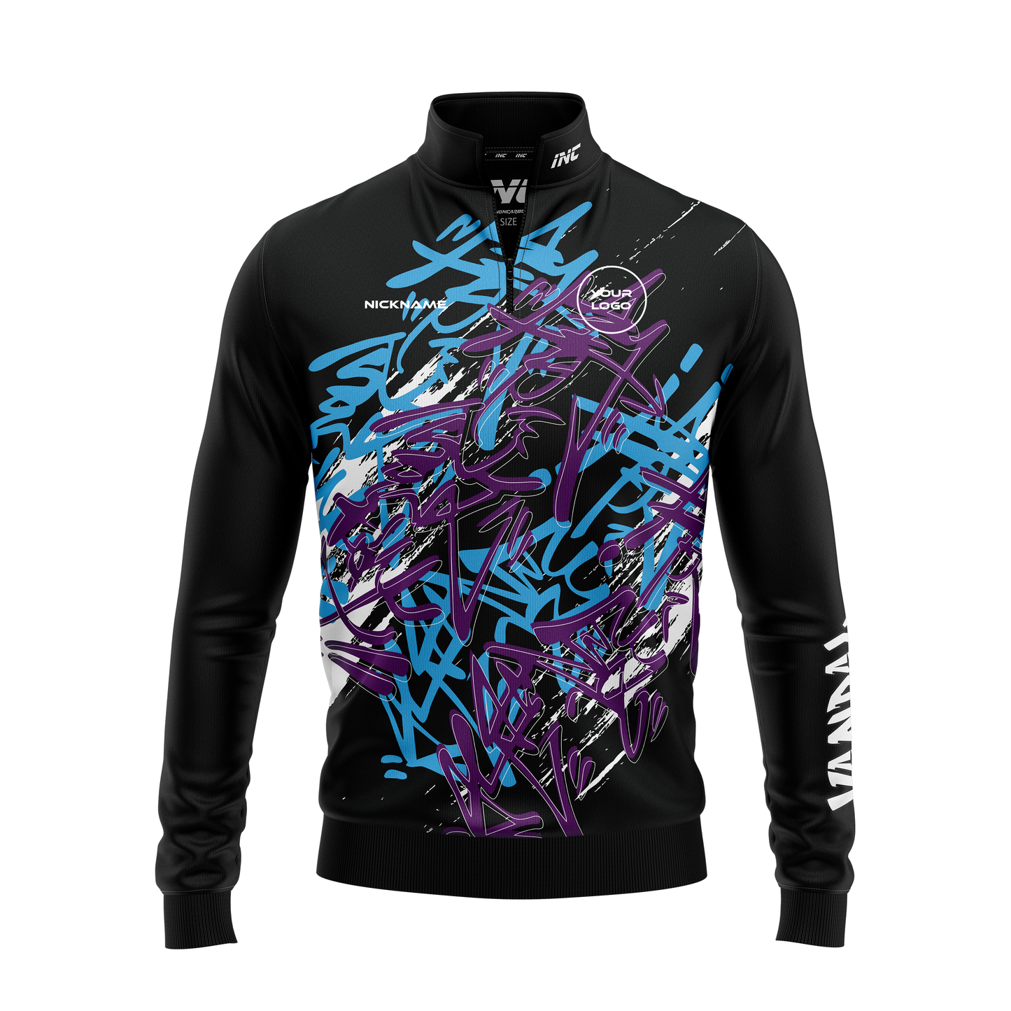Vandal Caeruleus Quarter Zip Darts Midlayer – Front View | INC-APPAREL