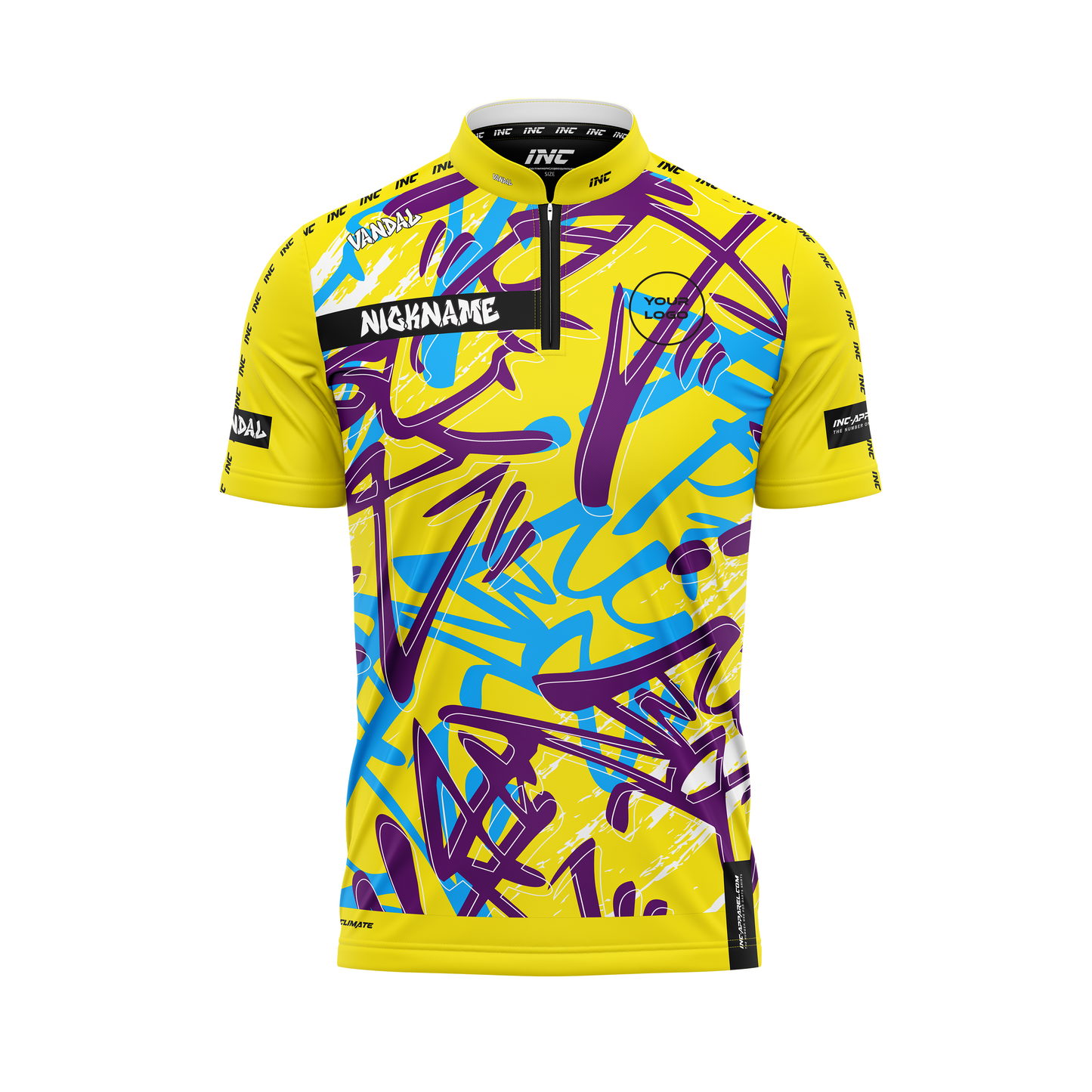 Vandal Flavus Negrum Pro1 Darts Shirt – Front View | INC-APPAREL