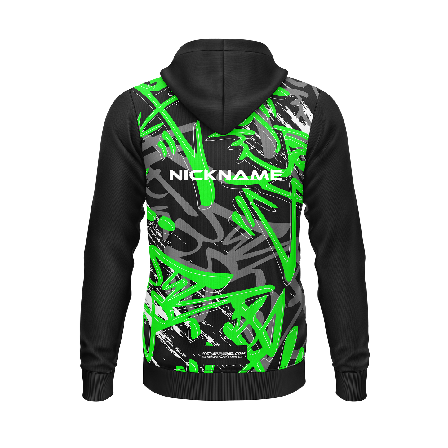 Vandal Niger et Viridis Darts Hoodie – Back View | INC-APPAREL