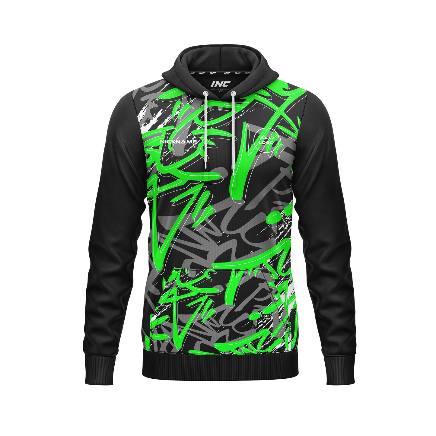 Vandal Niger et Viridis Darts Hoodie – Front View | INC-APPAREL