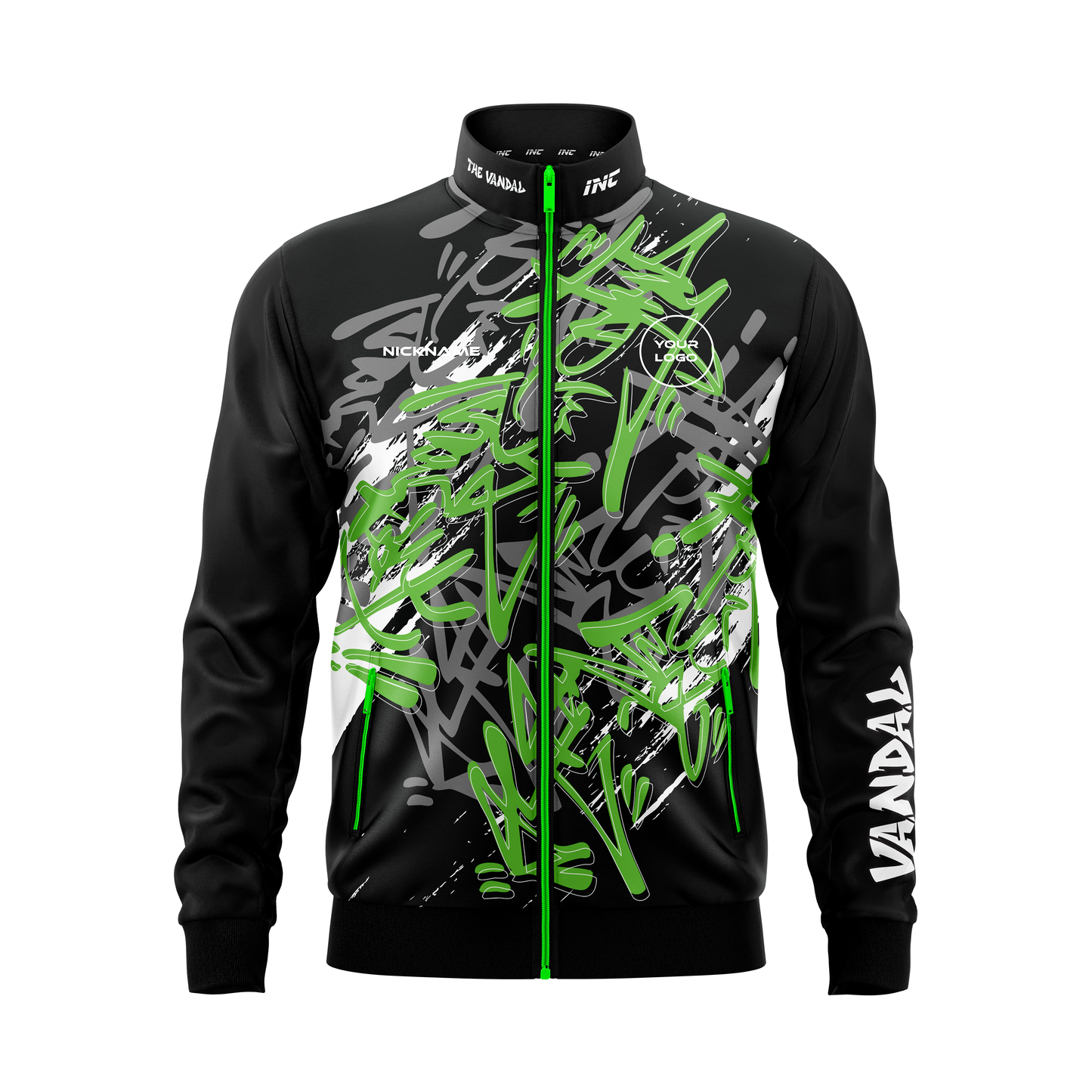 Vandal Niger et Viridis Darts Tournament Jacket – Front View | INC-APPAREL