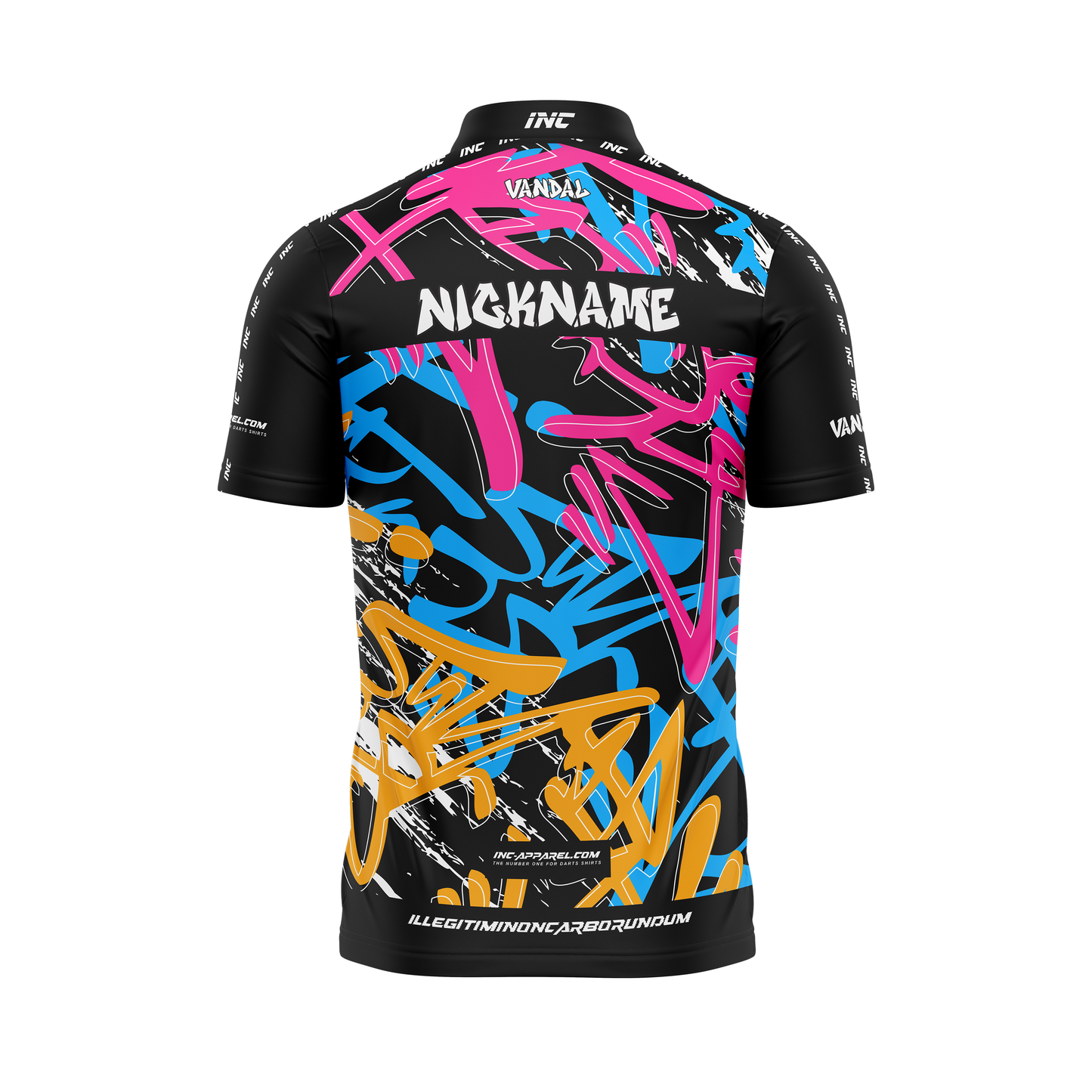 Vandal Nigrum Pro1 Darts Shirt – Back View | INC-APPAREL