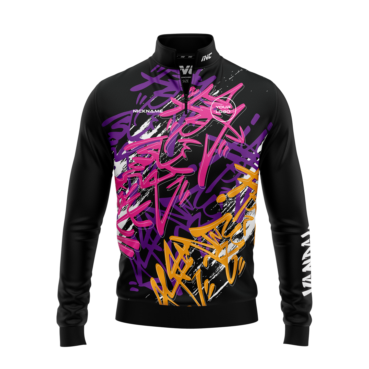 Vandal Purpura Quarter Zip Darts Midlayer – Front View | INC-APPAREL
