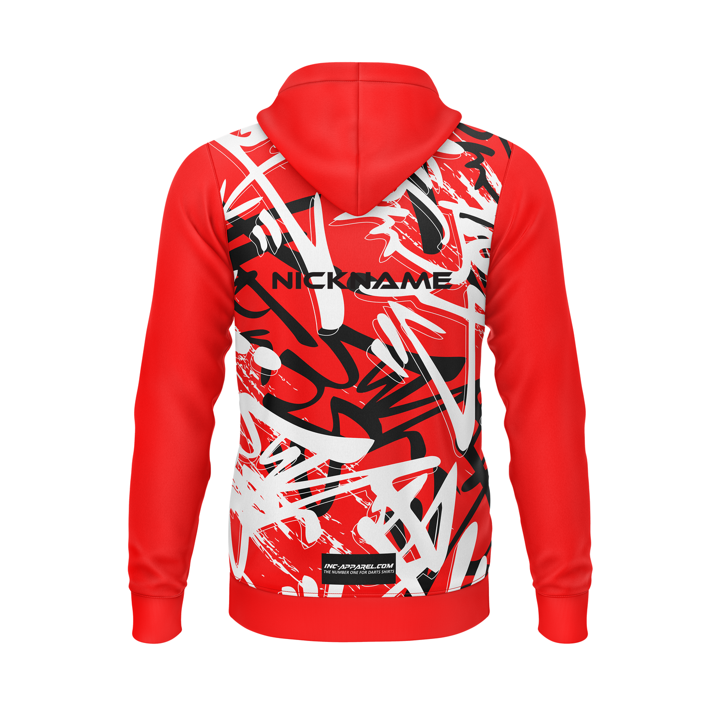 Vandal Ruber Negrum Albus Darts Hoodie – Back View | INC-APPAREL