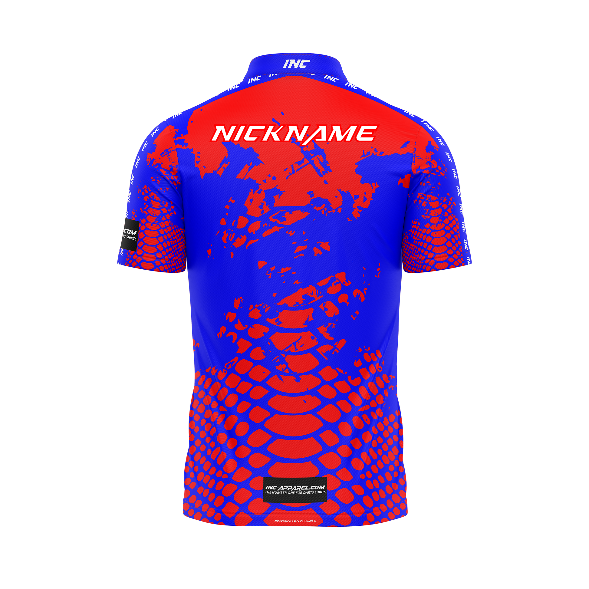 Venom Caeruleus Ruber PRO1 Darts Shirt – Back View | INC-APPAREL