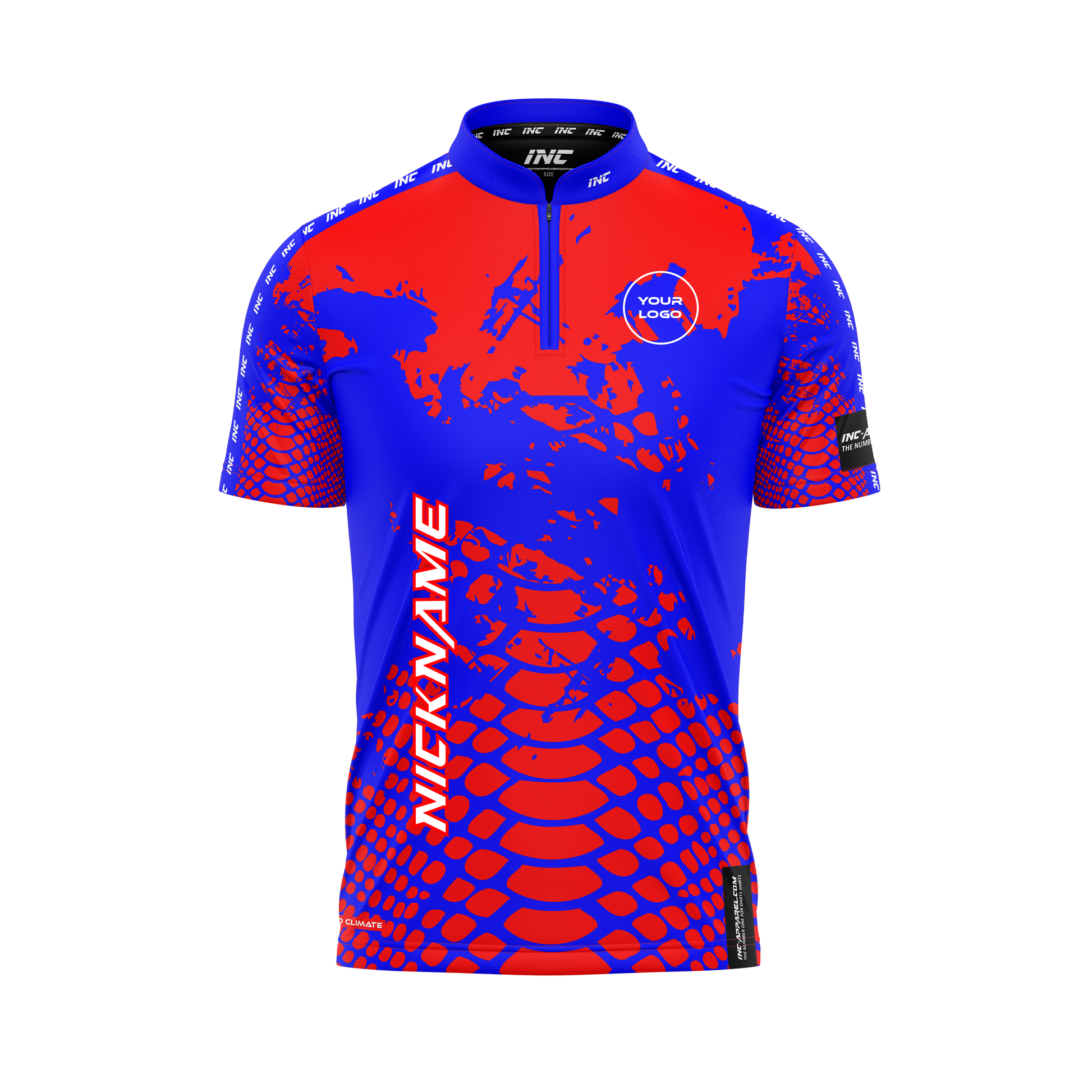 Venom Caeruleus Ruber PRO1 Darts Shirt – Front View | INC-APPAREL