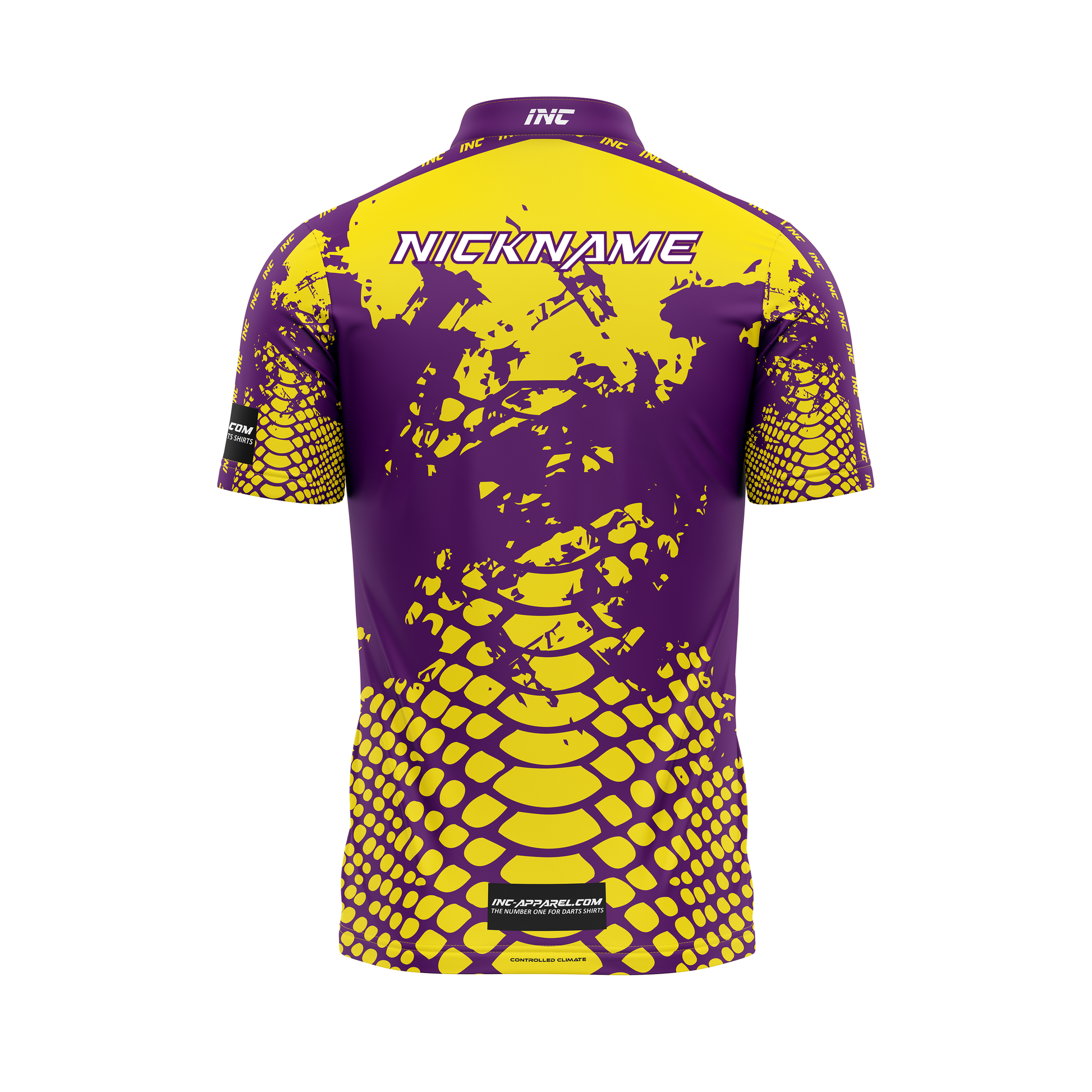 Venom Flavus Purpura PRO1 Darts Shirt – Back View | INC-APPAREL