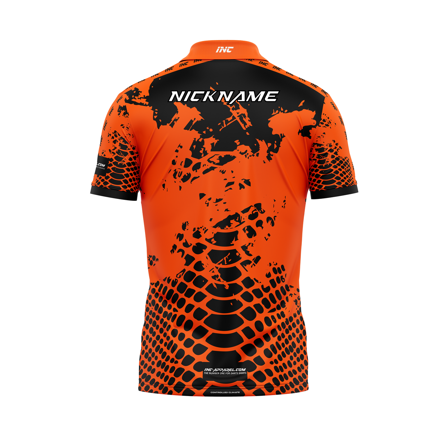 Venom Nigrum Aureus Darts Zip Polo Shirt – Back View | INC-APPAREL