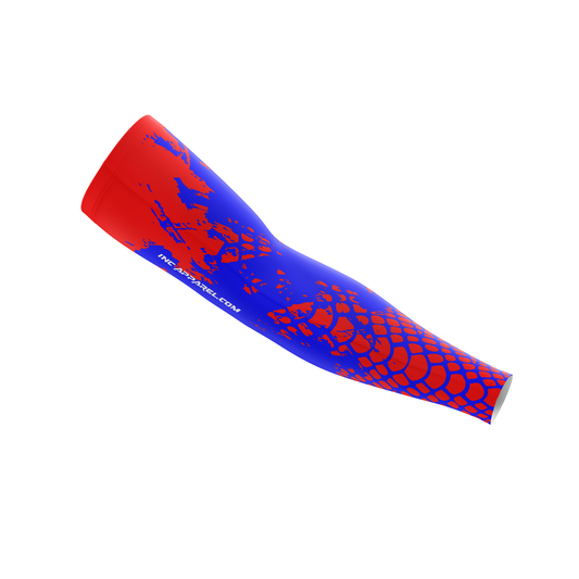 Venom Ruber Caeruleus Darts Sleeve – Front View with Red and Blue High-Contrast Design | INC-APPAREL