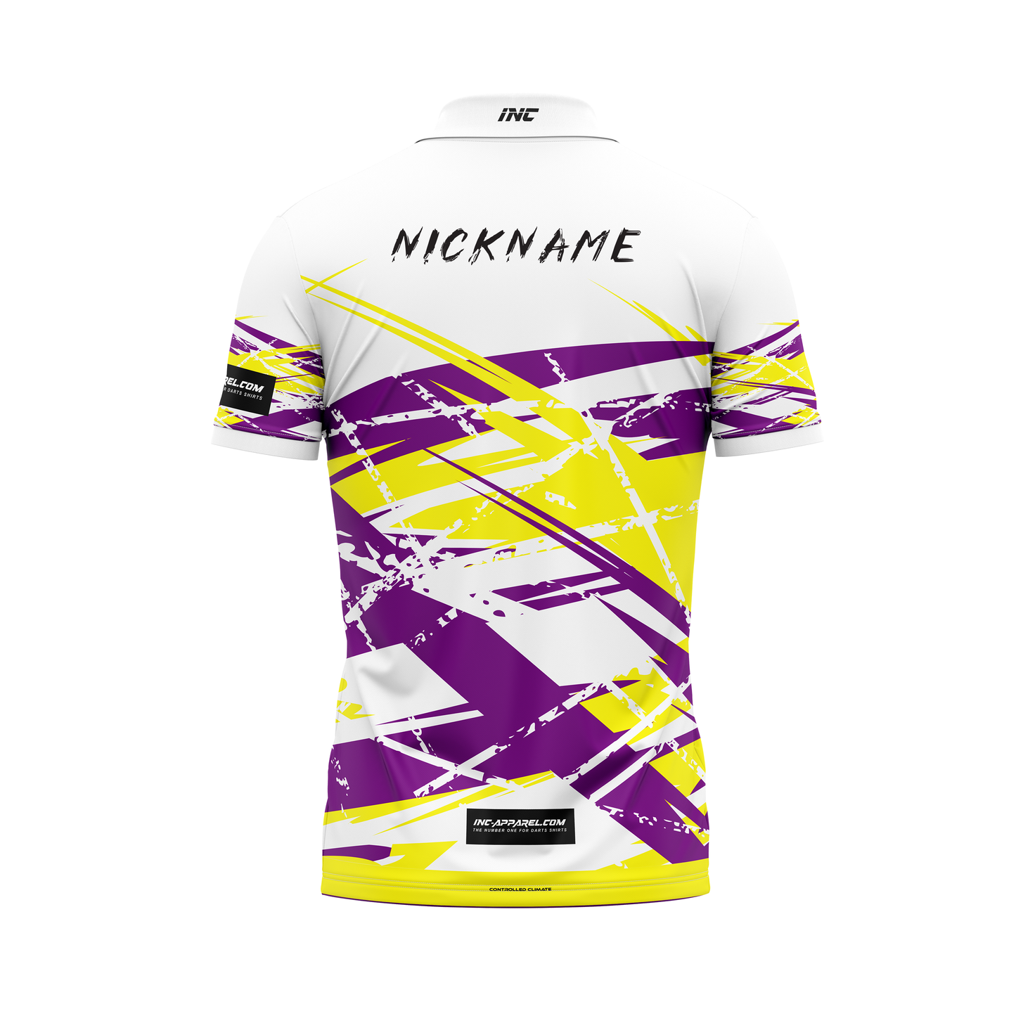 X Apollo Albus Darts Zip Polo Shirt – Back View | INC-APPAREL