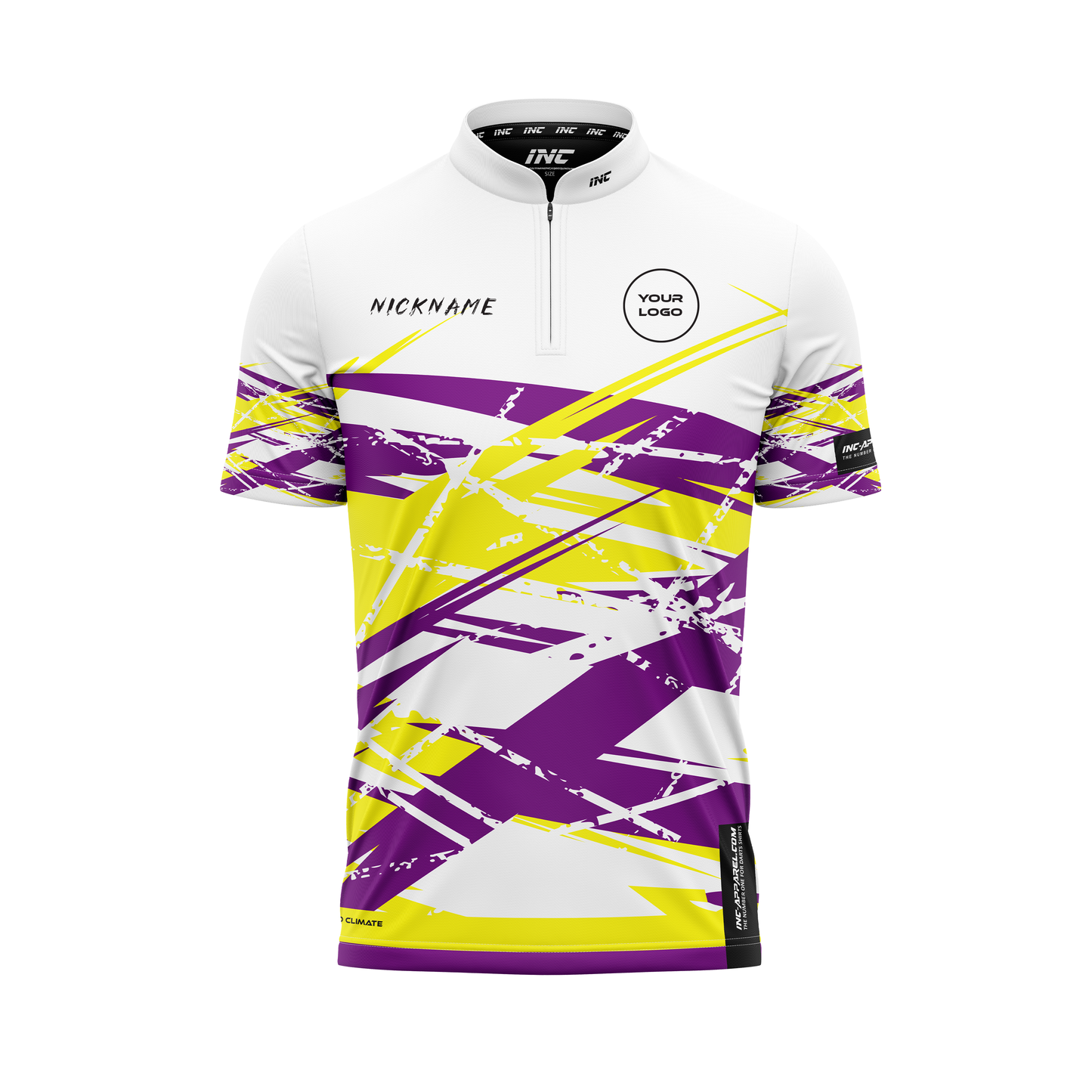 X Apollo Albus Pro1 Darts Shirt – Front View | INC-APPAREL