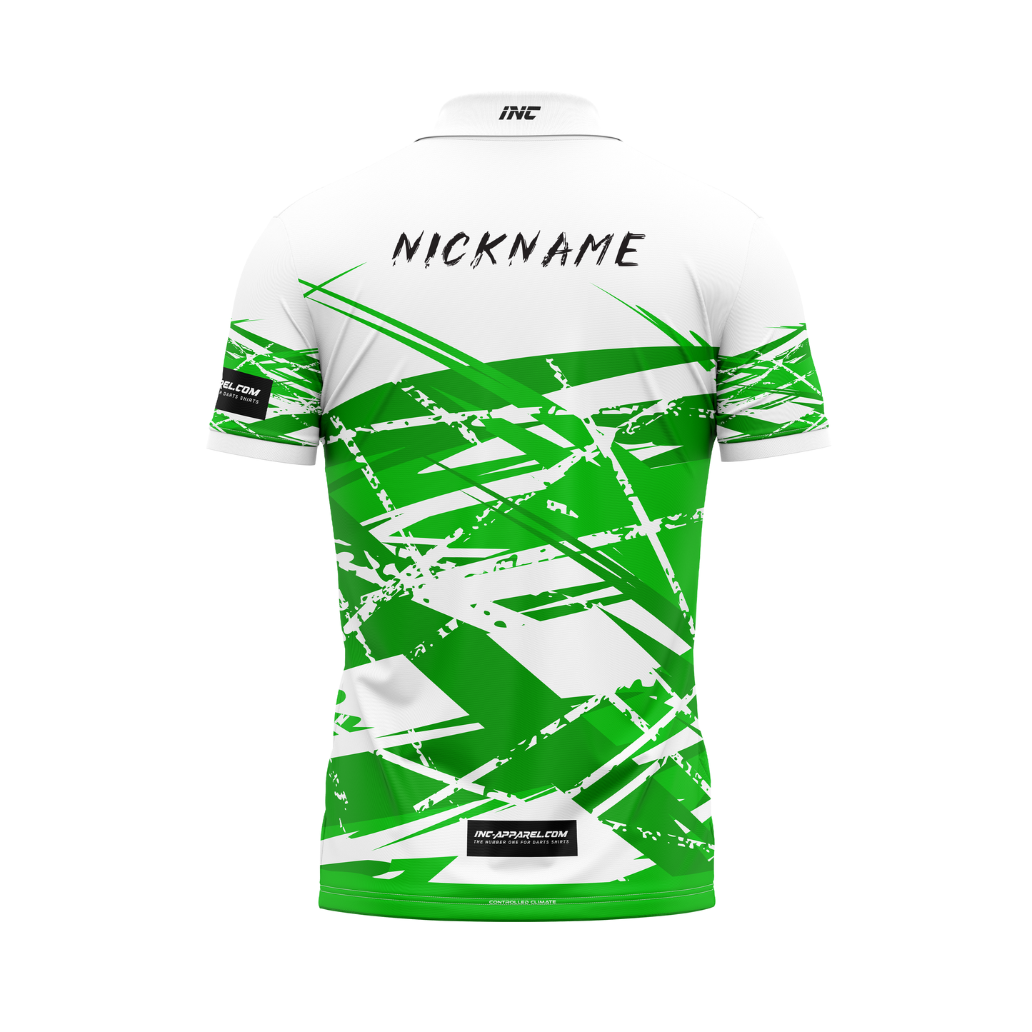 X Aurora Albus Darts Zip Polo Shirt – Back View | INC-APPAREL