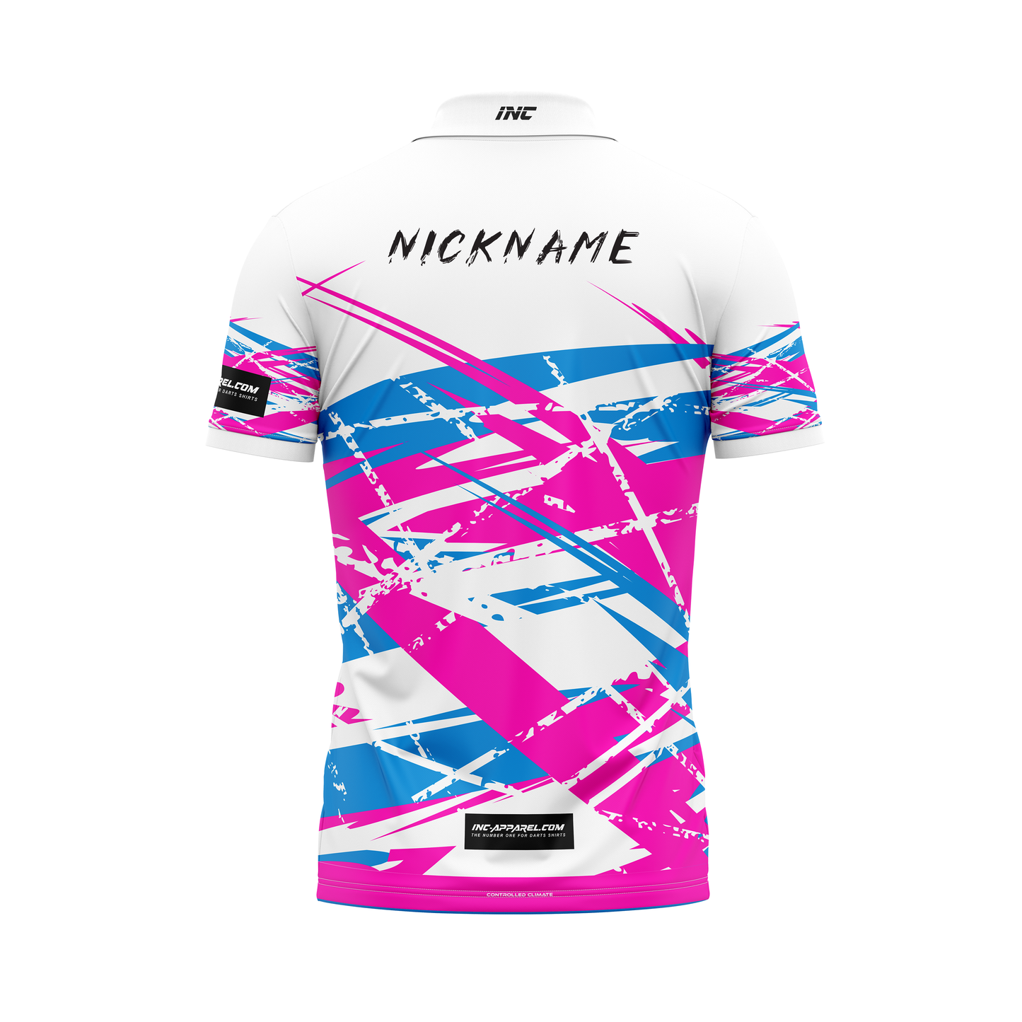 X Juno Albus Darts Zip Polo Shirt – Back View | INC-APPAREL