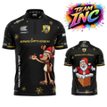 Combined front and back view of the Berwick Darts Academy Christmas Collar Darts Shirt from INC-APPAREL