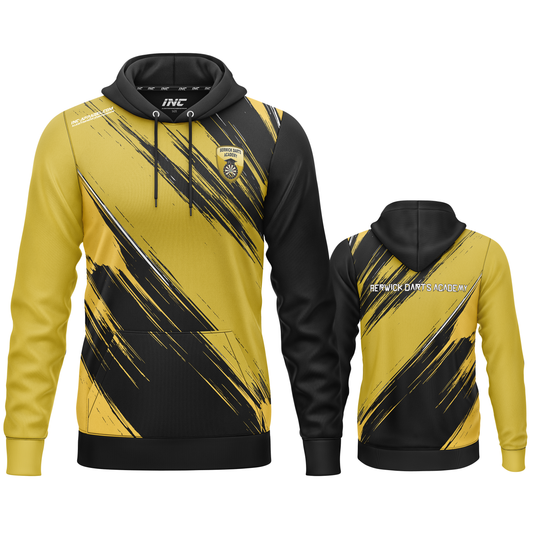 Combined front and back view of the Berwick Darts Academy Hoodie from INC-APPAREL