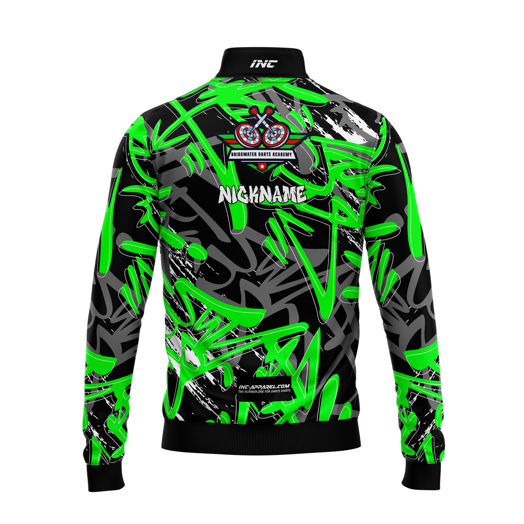 Bridgwater JDC Darts Academy Quarter Zip Midlayer – Back View | INC-APPAREL