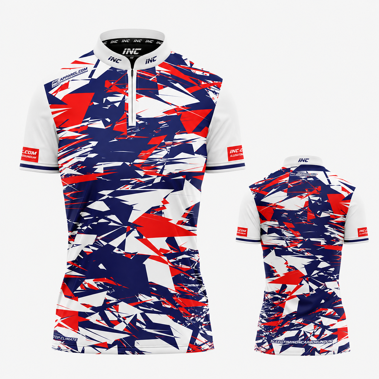 Vesanus Red White and Blue Darts Pool Shirt - Womens