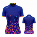 Infinita Blue Rainbow Pixel Unisex Darts/Pool Shirt - Womens