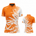Bicolor Orange and White Pool Shirt - Womens