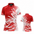 Bicolor Red and White Pool Shirt - Womens
