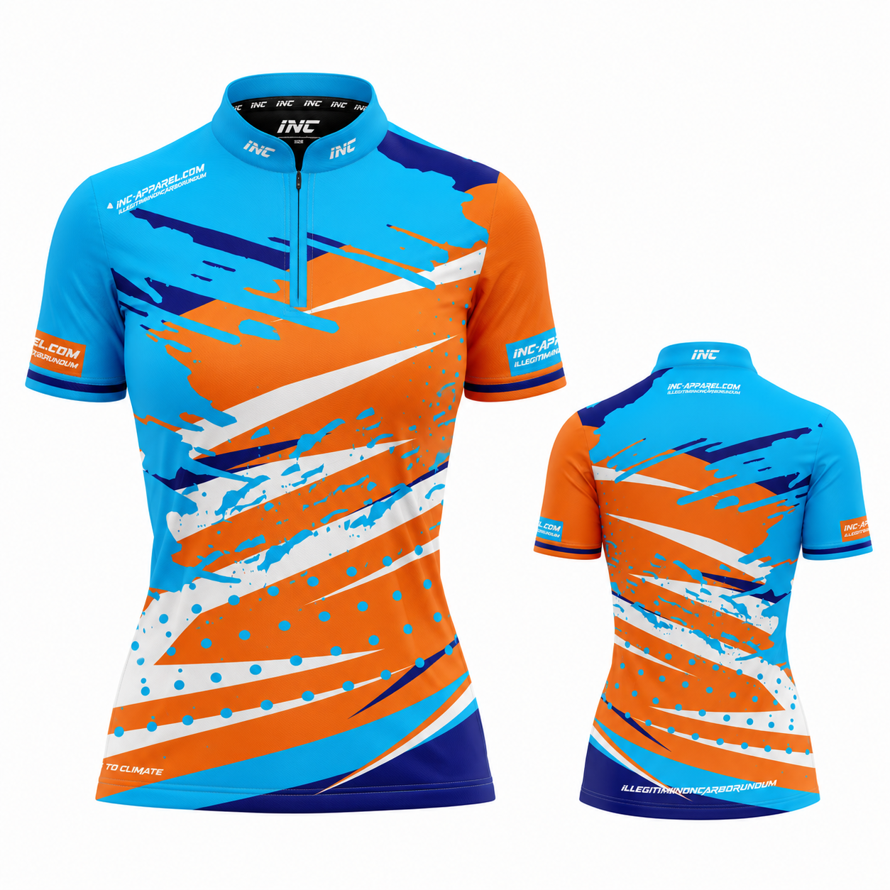Cupio Blue Orange Pool/Darts Shirt - Womens