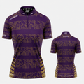 Elegantia Purple and Gold Darts/Pool Shirt - Womens