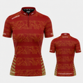 Elegantia Red and Gold Darts/Pool Shirt - Womens