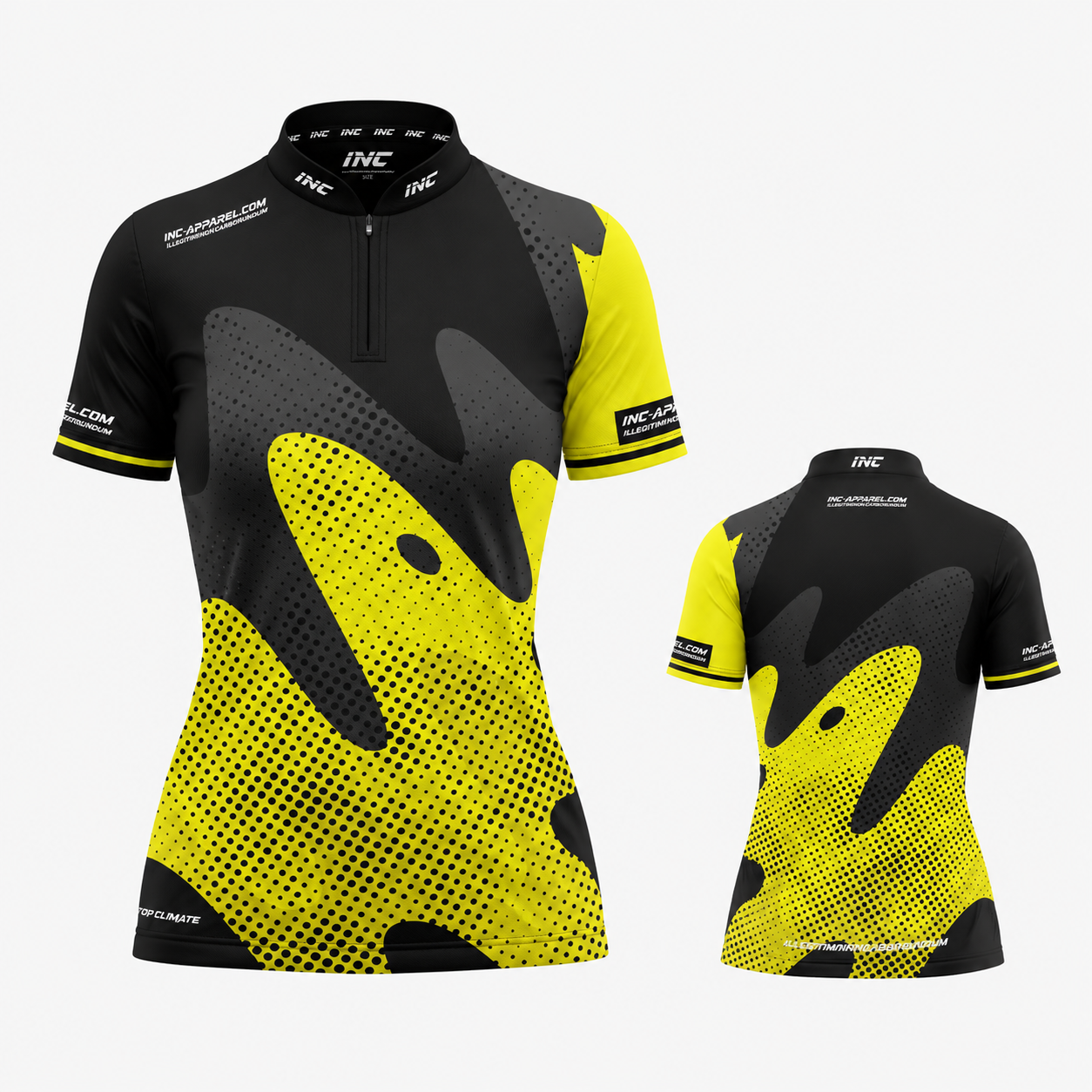Ludicrus Black Yellow Darts/Pool Shirt - Womens