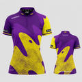 Luidcrus Purple and Yellow Darts/Pool Shirt - Womens
