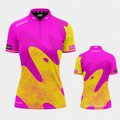 Ludicrus Pink Yellow Darts/Pool Shirt - Womens