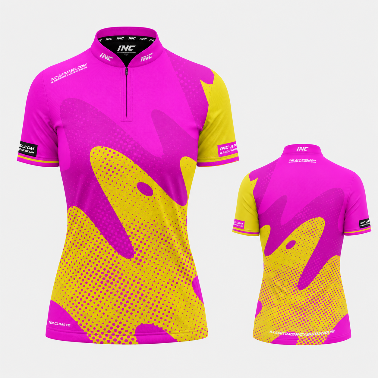 Ludicrus Pink Yellow Darts/Pool Shirt - Womens
