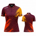 Regina Burgandy Darts Shirt - Womens