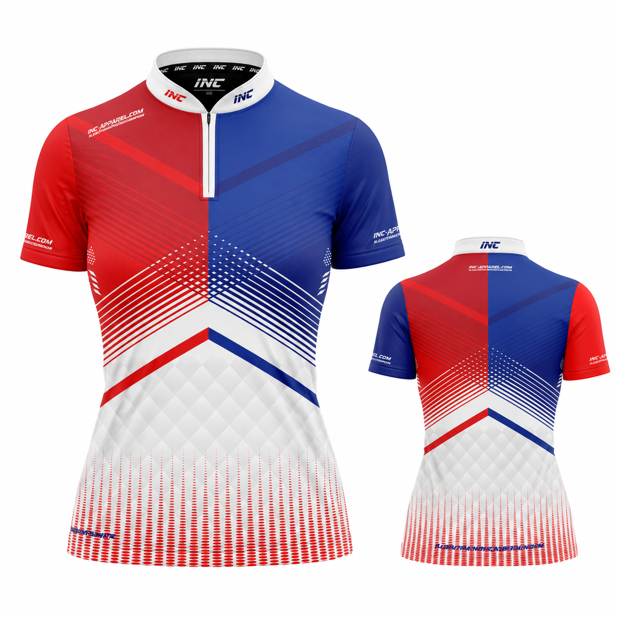 Rex Red and Blue Darts/Pool Shirt - Womens