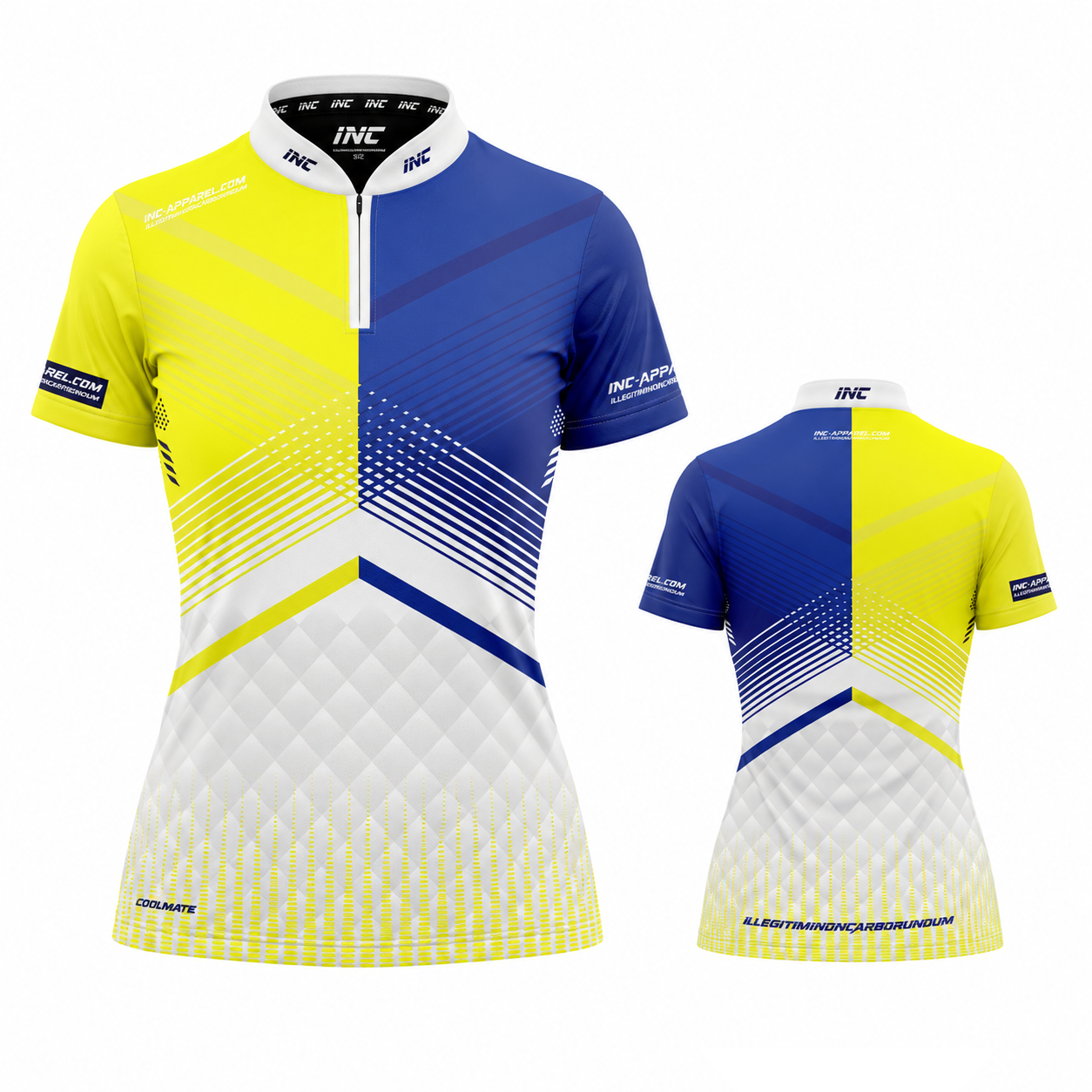 Rex Yellow and Blue Darts/Pool Shirt - Womens